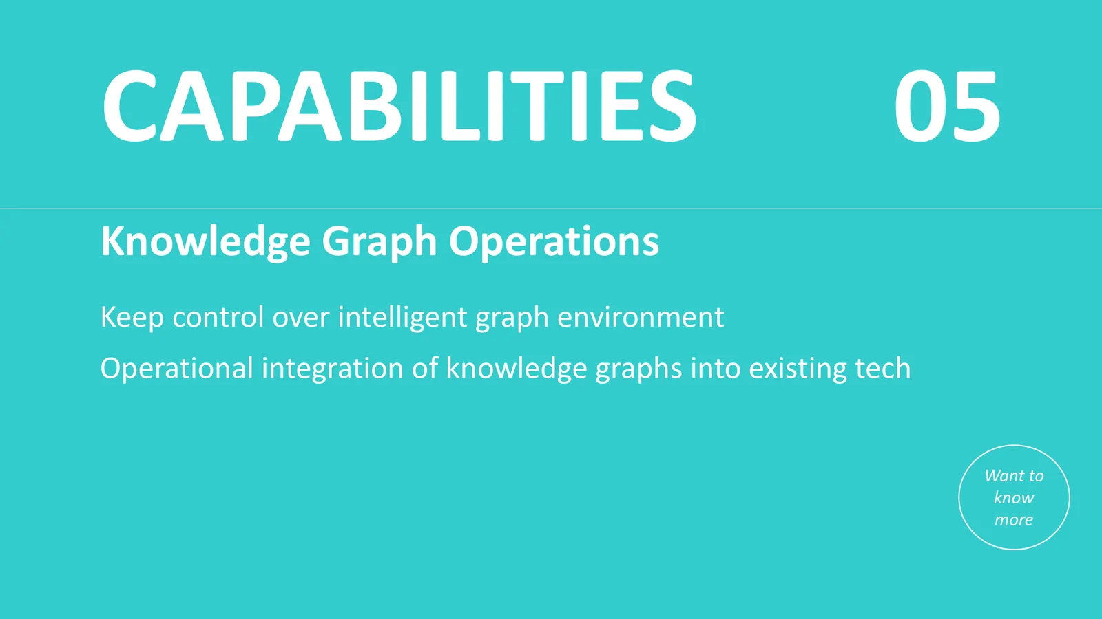 Knowledge Graph Operations capability summary